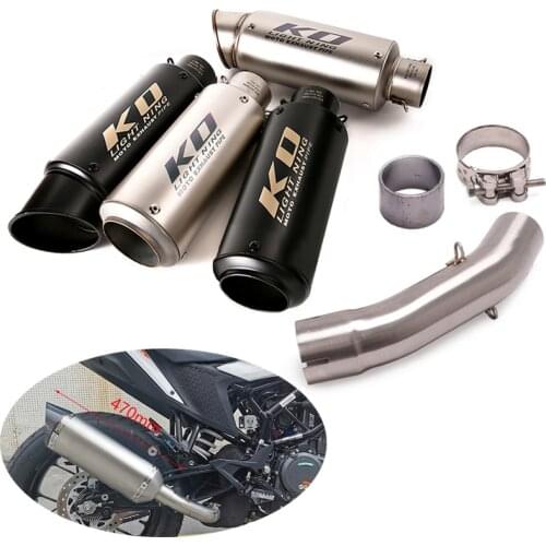 Motorcycle Mid Pipe Slip On 51mm Muffler DB Killer Reserve Catalyst for Duke 390 250 Adventure 2020 2021 Duke 390 250 RC390 2021