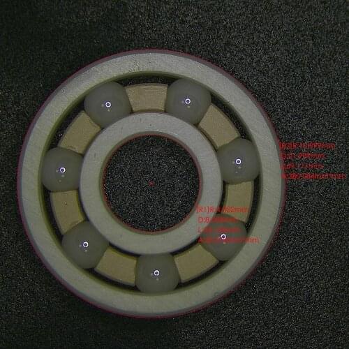 Ceramic Ball Bearing 608 608CE ZrO2 PEEK CAGE MHF Size 8*22*7