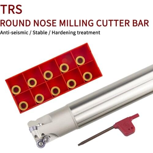 TRS 5R/6R Round Nose Tools 150-250L Carbide insert RDMT10T3/1204 CNC Lathe End Mill Arbor Cutting Machining Face Milling Cutter