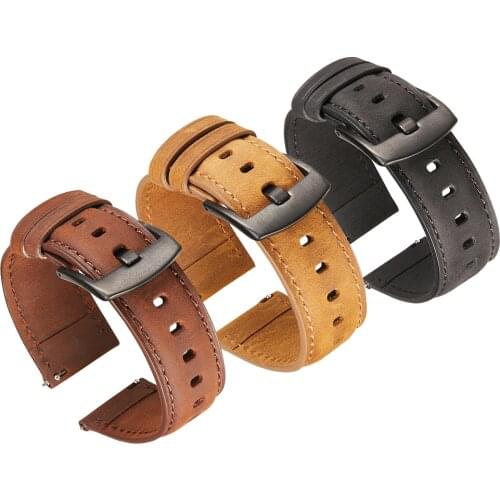 Leather Strap For Samsung Galaxy Watch 3 45mm 41mm Band GalaxyWatch 46mm 42mm/S3 Watchband Bracelet Accessories active 2 correa