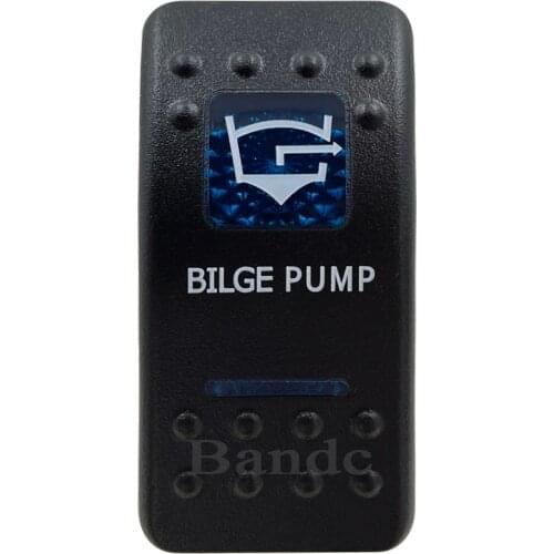 Cover Cap Only！Car Boat RV BILGE PUMP Rocker Switch Cover Cap Blue Window Labeled Control Cap Accessories