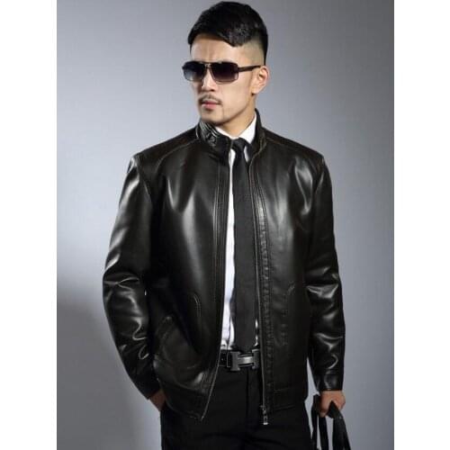 2020 New Spring and autumn Brand mens Genuine Leather jacket Men Business Casual jackets mens natural sheepskin leather jacket