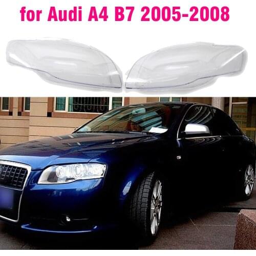 For Audi A4 B7 2006 2007 2008 Front Lamp Shade Lamp Headlight Mask Headlights Shell Lampshade Cover Lens Glass