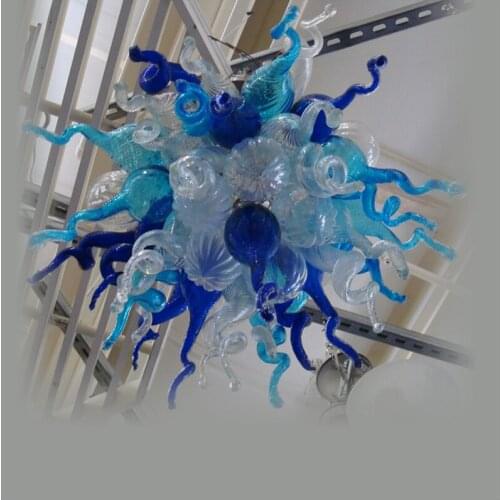 Tiffany Style Hand Blown Glass Ceiling Lights Customized Colored for Foyer Decor