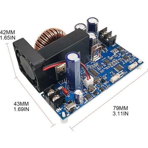 50V 12A 600W Programmable CNC Step-down Power Supply Module Constant Voltage LCD Digital Screen Display DIY Power Module