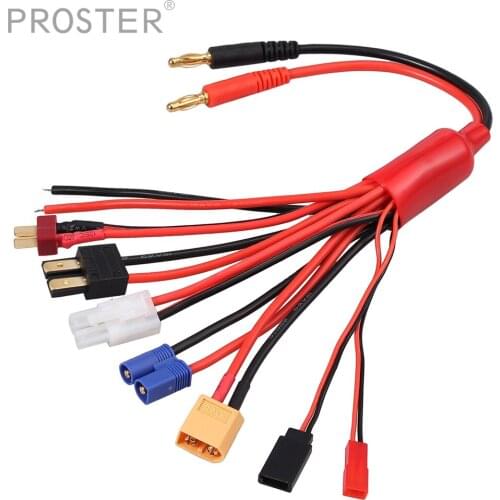 Proster for 8 in 1 Octopus Convert Wire to 4.0mm Banana Plug for TRX Tamiya EC3 JST RC battery charge cable