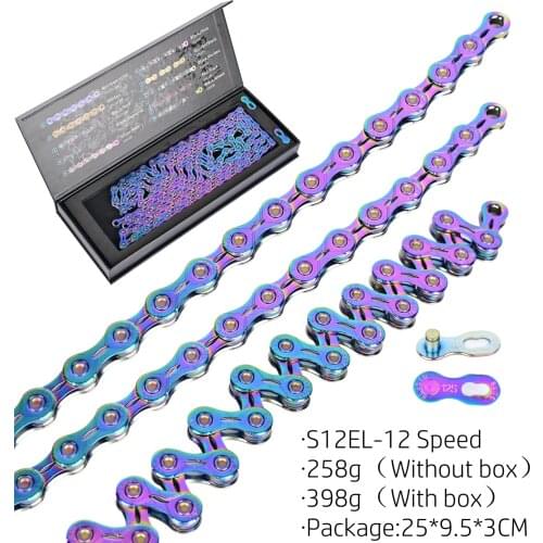 Rainbow SUMC SX12SL Bicycle Chain 126L 12 Speed Bicycle Chain with MissingLink for Mountain/Rod Bike Bicycle Parts Original box
