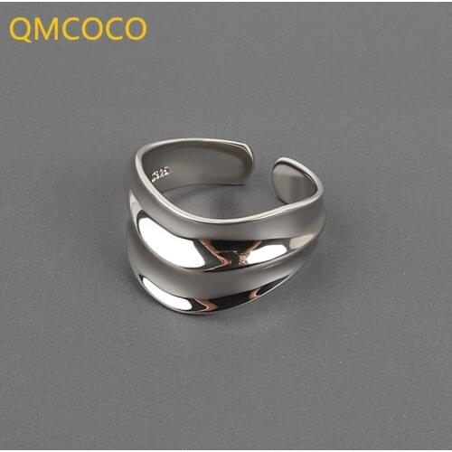 Euramerican Style Smooth Surface Simple Irregular Trend For Female Ring INS Personality Temperament Opening Adjustable Wide Ring