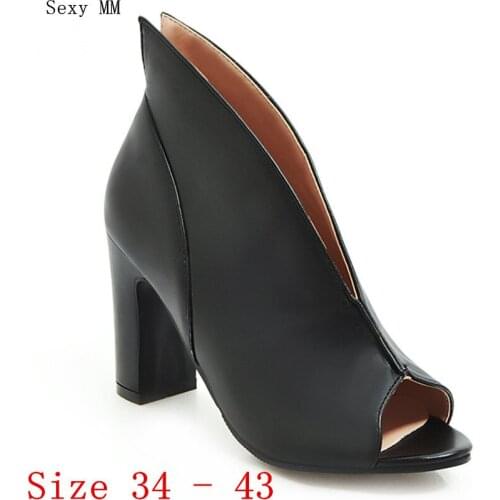 Peep Toe High Heels Women Pumps High Heel Shoes Stiletto Woman Wedding Shoes Kitten Heels Plus Size 34 - 40 41 42 43