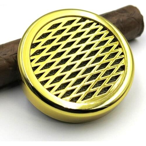 High Grade Humidor Gadgets Round Plastic Cigarette Cigar Humidifier Golden Silver Black Color Available