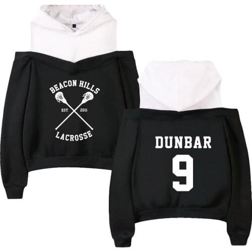 Teen Wolf Stilinski 2D Printing Women popular Hooded Off-Shoulder Hoodies Sweatshirt