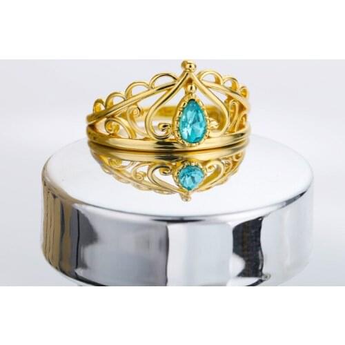 Vintage Crown Rings For Women Stainless Steel Gold Crystal Luxury Cubic Zirconia Pendant Finger Ring 2021 Wedding Jewelry Gift