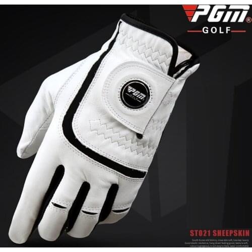 1 PCS Men Genuine Leather Golf Gloves Left Right Hand Training Glove Breathable Mittens With Anti-Slip Granules D0516