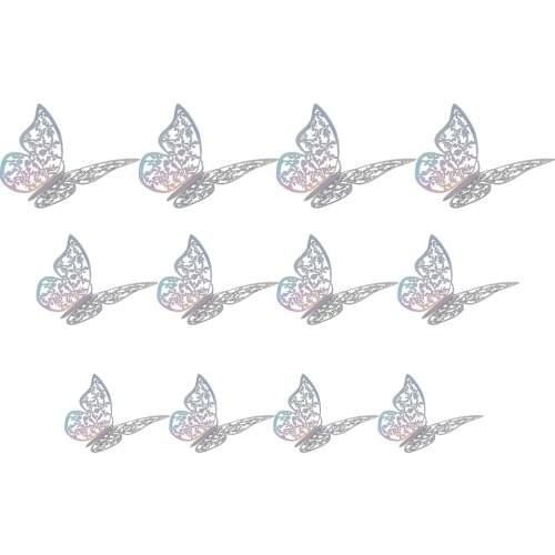 12pcs 3D Hollow Butterfly Wall Sticker For Home Window Fridge Decoration DIY Wall Stickers For Kids Rooms Party Wedding Decor