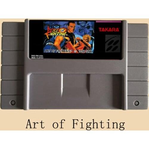 Art of Fighting 16 bit Big Gray Game Card For NTSC Game Player