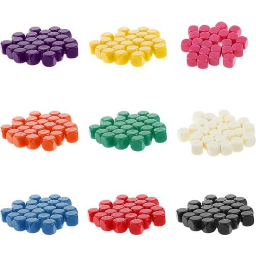 25pcs Blank Square DIY 6 Sided Dice D6 D&D TRPG RPG Role Playing Party Games Dices Counting Cubes