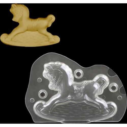 3D Trojan horse Polycarbonate chocolate Molds Homemade Baking Chocolate Mould Candy Cake DIY Kitchen Decorating Pastry Tool