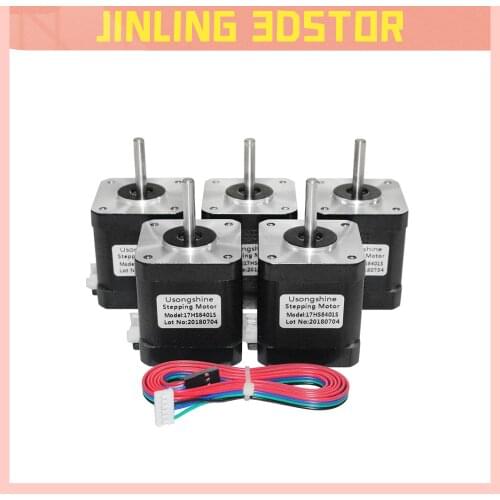 5pcs Nema 17 4-lead Stepper Motor 42 Motor 17HS8401S 1.5A CE ROSH ISO CNC Laser and 3D printer motor