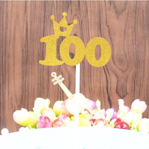 5pcs Kids 1st Birthday Cake Decoration Accessories 100 days Baby Boy girl First Birthday Cake Topper Baby Shower Party Supplies