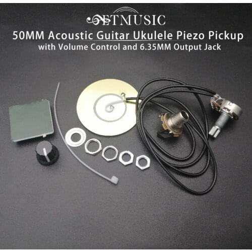 Guitarra Buzzer Pickup Piezo Transducer Prewired Amplifier with 6.35MM Output Jack for Acoustic Guitar Ukulele Cigar Box Guitar