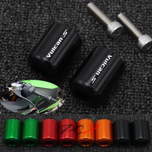Motorcycle Accessories CNC Handlebar Grips Bar Ends Cap Slider For KAWASAKI VULCAN S 2015-2018 VULCAN 650 S