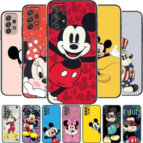 Funny Interesting Disney Mouse Mickey Phone Case Hull For Samsung Galaxy A70 A50 A51 A71 A52 A40 A30 A31 A90 A20E 5G S Black She