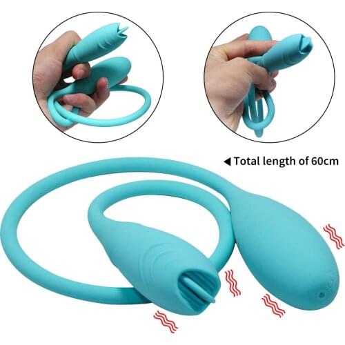 60cm Long Dildo Vibrators For Women G Spot Clitoris Stimulator Double Heads Tongue Vibrator Butt Plug Anal Sex Toys For Adults