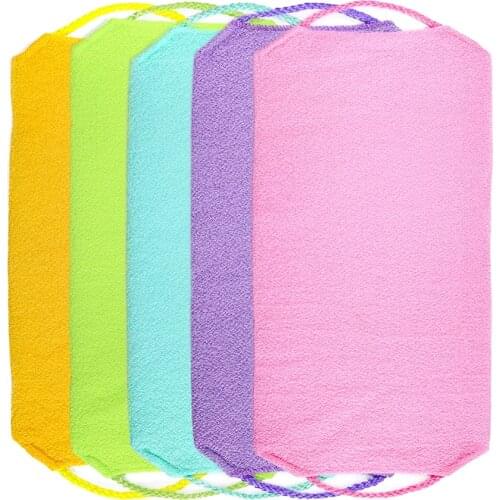 Long Shower Back Scrubber Strap Bath Body Exfoliating Cleaning Towel with Rope for Home Bathroom Hotel