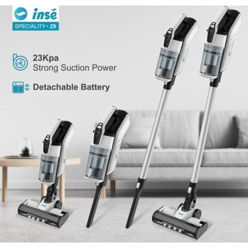 Inse Z8 бручной wireless cordless vacuum cleaner with suction 23 kPa, working time is 40 minutes wireless vacuum cleaner