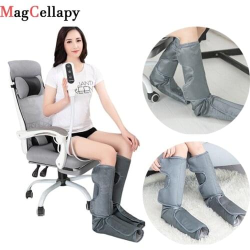 Air Compression Leg Massager With Warm Heating Function Promote Blood Circulation Electric Leg Massage Calf Arm Boot Socks Relax