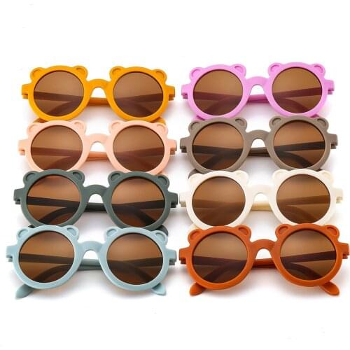ZAOLIHU Baby Round Sunglasses Candy Colorful Bear Design Kids Eyewear Cute Summer Sun Glasses Girls Eyeglasses Boys Sunglasses