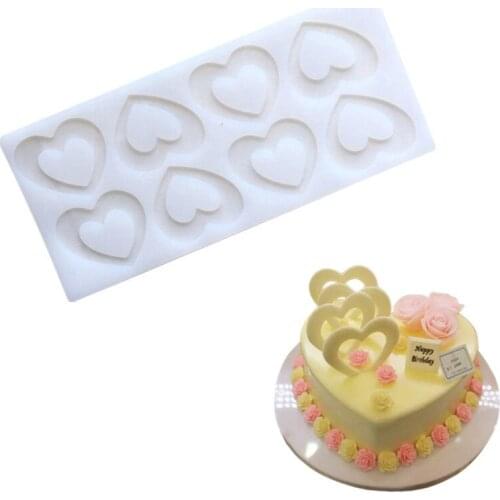 Love Shape Fondant Cake Decorating Tools Diy Silicone Chocolate Fondant Candy Cake Decorating Sugarcraft Baking Mould