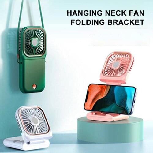 Multifunction Portable Hanging Neck Fan Phone Holder USB Charging Air Cooler For School Office Home Outdoor Sport