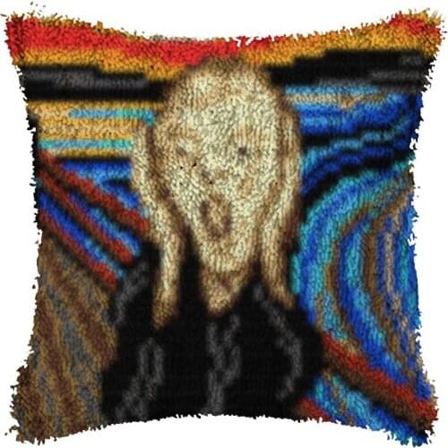 Latch Hook Rug Kits Cushion Carpet Cover Floor Mat Painting Sewing Needlework for Adults Kids Gift