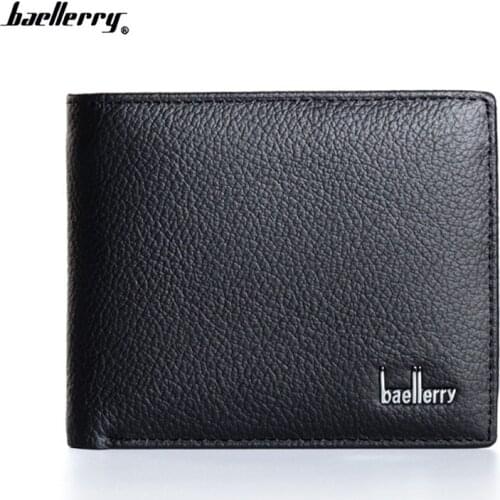 2020 New Arrival Baellerry Short Mens Wallet High Quality Top Leather Purse With Coin Pocket For Male
