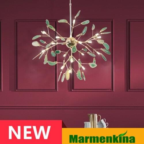 New modern Nordic agate hanging lamp for living room simple bedroom dining room pendant lamp firefly lamp G4 110V 220V 230V