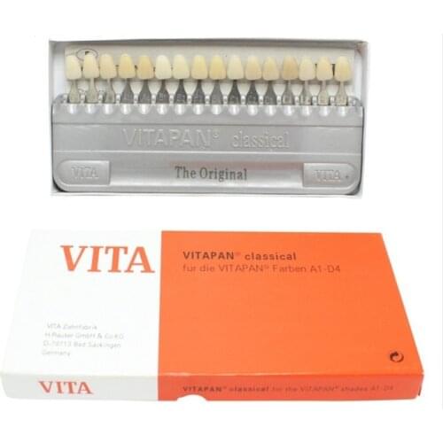 Teeth Whitening Porcelain 16 Color Shade Guide 3D Dentist Teeth 16 Color Model Card Cold Light Teeth White Bleaching Dental Plat