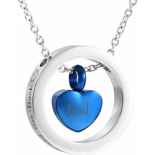 Mother Father and Child Cremation Jewelry Cherish The Memory of Your Love Stainless Steel Ash Pendant