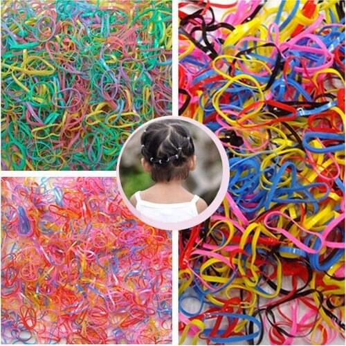 Sale 300pcs Girl Rubber Ponytail Elastic Hairband Rope