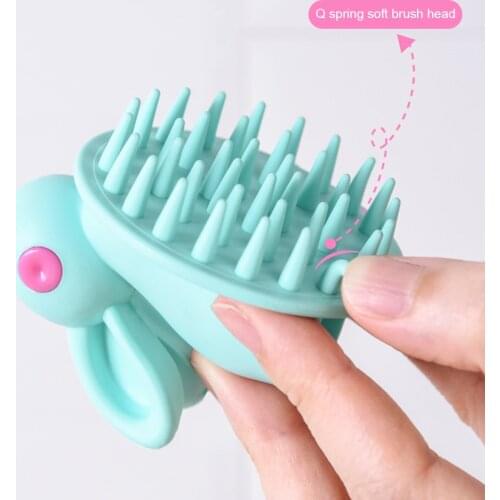 Silicone Shampoo Head Scalp Massage Brush Head Body Scalp Massage Brush Comb Hair Washing Comb Shower Bath SPA Brush