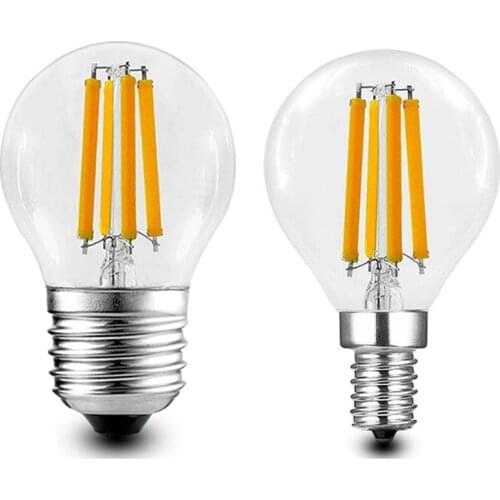 E27 E14 Retro Edison LED Filament Bulb Lamp 220V-240V 4W 8W 12W 16W Light Bulb G45 Glass Bulb Vintage Candle Light