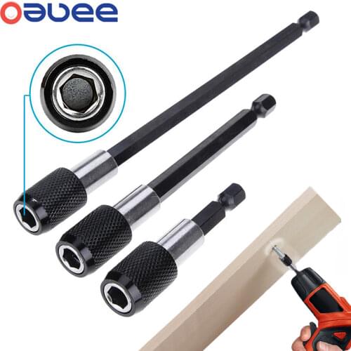 Oauee 60mm 100mm 150mm 1/4 Inch Hex Shank Quick Release Screwdriver Bit Holder Extension Bar Dropshipping