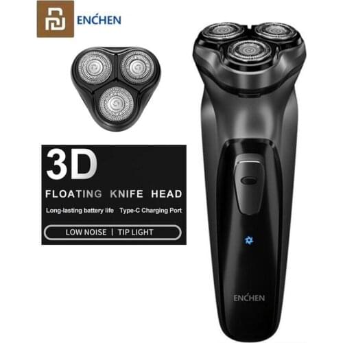 Youpin Enchen Blackstone Rechargeable Electric Shaver 3D Triple Floating Blade Heads Shaving Razors Men Beard Trimmer Machine