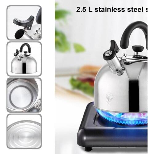 Hard Excellent Stovetop Whistling Teakettle Food-grade Stainless Steel Kettle Corrosion-resistant for Kitchen