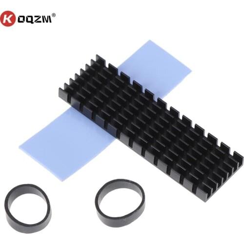 1Set For M.2 NGFF NVMe 2280 PCIE SSD Aluminum Cooling Heat Sink With Thermal Pad Gold，Black