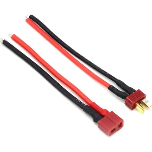 1pcs Deans Style T Plug Male Female Connector Silicone Wire With 10CM 16AWG