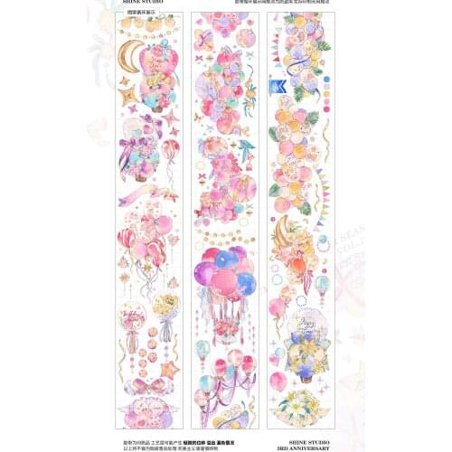 10 Meter Ballon Flying Festival Birthday Party Theme Journal Washi Tape