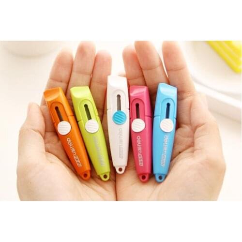 10 pieces of mini cute candy color wallpaper letter box cutting machine art utility knife office supplies tools