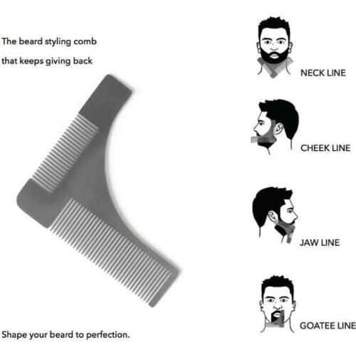 100pcs Men Stainless Steel Sex Man Moustache Hair Trimmer Beard Trim tool Beard Bro Beard Shaping Tool Metal can Customized Logo