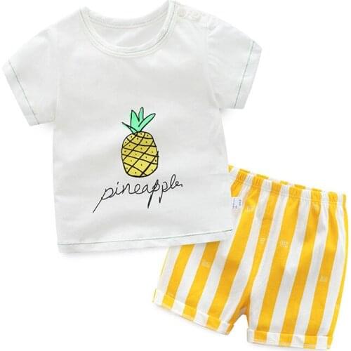 2019 children summer clothing kids casual Sports T-shirt+ pant 2Pcs/set boys fashion Cartoon short sleeve boys clothes